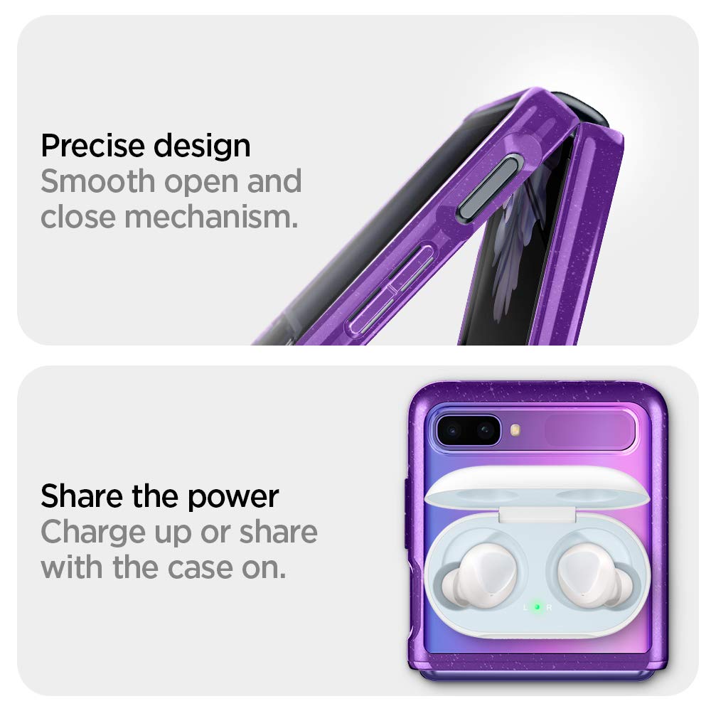 Amazon | 【Spigen】 Galaxy Z Flip ケース [ SCV47 ] 対応 カバー 米